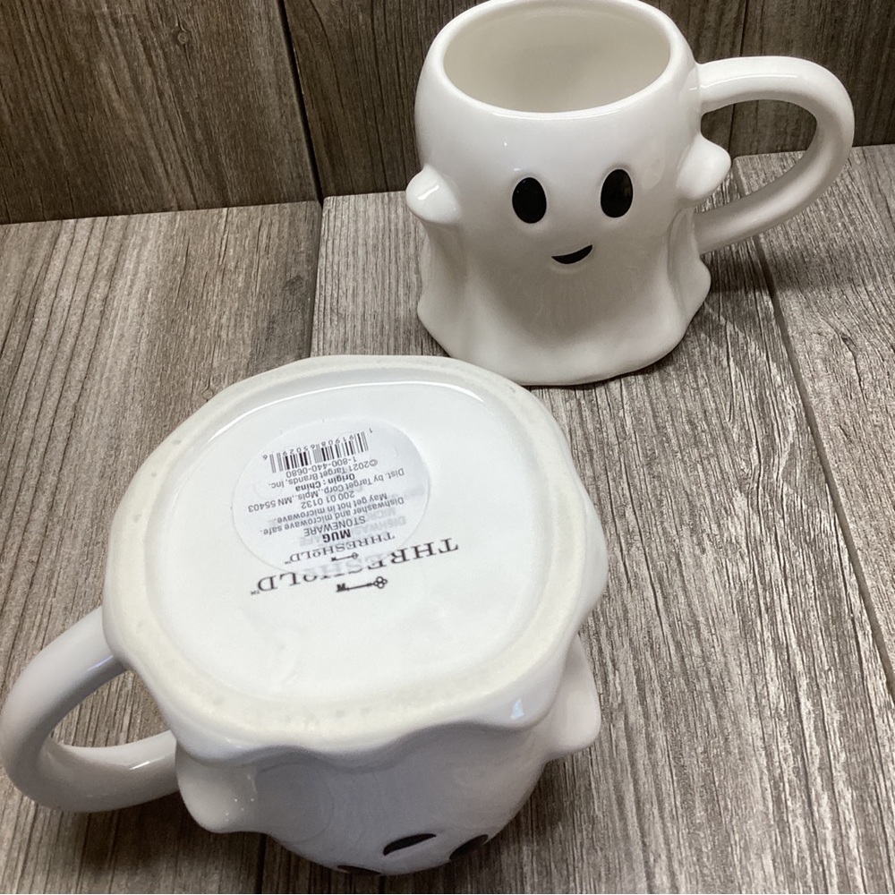 Stoneware Halloween 2021 Ghost Mug Set of 2 Threshold Target 10oz New Boo Cups - Picture 13 of 13